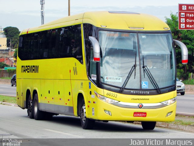 Viação Itapemirim 60553 na cidade de Belo Horizonte, Minas Gerais, Brasil, por João Victor Marques. Número da foto: #4892023.
