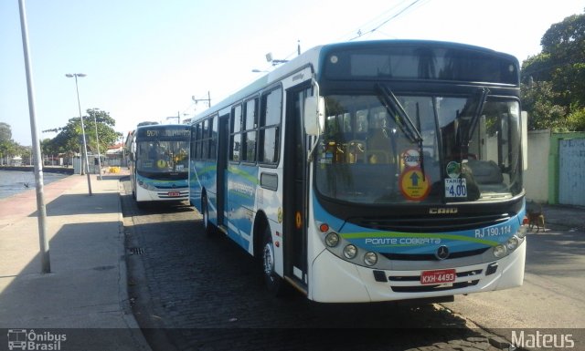 Viação Ponte Coberta RJ 190.114 na cidade de Rio de Janeiro, Rio de Janeiro, Brasil, por Mateus da Silva Nascimento Palmeira. Número da foto: #4895710.
