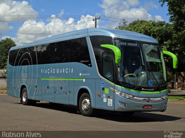 Viação Garcia 16234 na cidade de Paranavaí, Paraná, Brasil, por Robson Alves. Número da foto: #4895830.