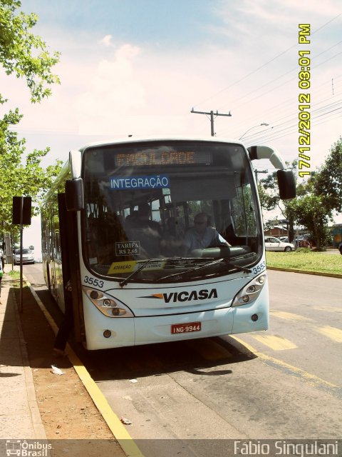 VICASA - Viação Canoense S.A. 3553 na cidade de Canoas, Rio Grande do Sul, Brasil, por Fábio Singulani. ID da foto: 4893806.