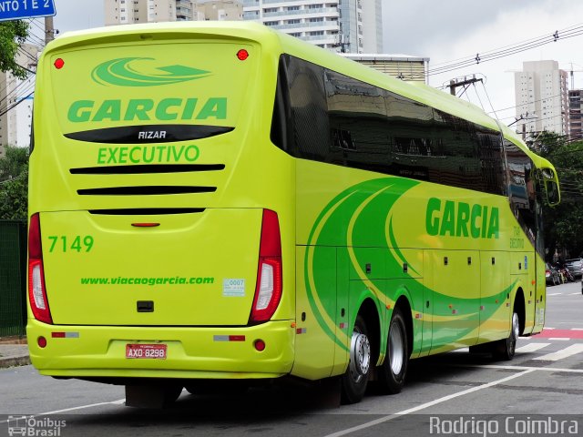 Viação Garcia 7149 na cidade de São Paulo, São Paulo, Brasil, por Rodrigo Coimbra. ID da foto: 4894790.