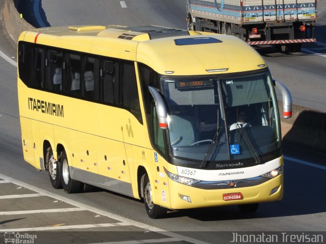 Viação Itapemirim 60567 na cidade de Lavrinhas, São Paulo, Brasil, por Jhonatan Diego da Silva Trevisan. ID da foto: 4895038.