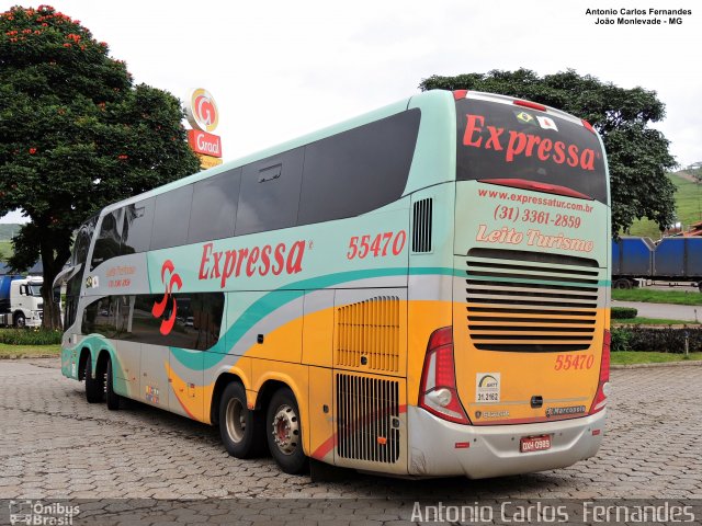 Expressa Turismo 55470 na cidade de João Monlevade, Minas Gerais, Brasil, por Antonio Carlos Fernandes. Número da foto: #4895083.