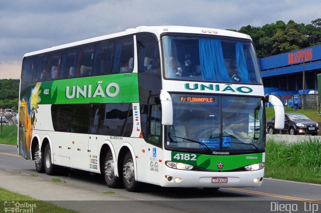 Empresa União de Transportes 4182 na cidade de Joinville, Santa Catarina, Brasil, por Diego Lip. ID da foto: 4894226.