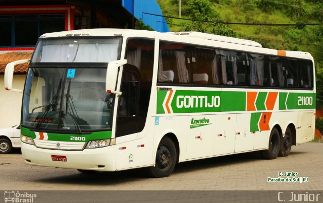 Empresa Gontijo de Transportes 21100 na cidade de Paraíba do Sul, Rio de Janeiro, Brasil, por Clovis Junior. Número da foto: #4895702.