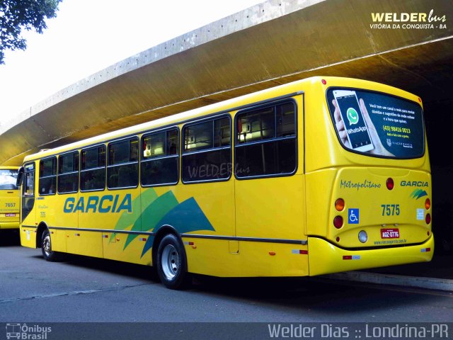 Viação Garcia 7575 na cidade de Londrina, Paraná, Brasil, por Welder Dias. ID da foto: 4894626.