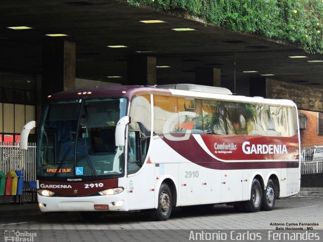 Expresso Gardenia 2910 na cidade de João Monlevade, Minas Gerais, Brasil, por Antonio Carlos Fernandes. Número da foto: #4895101.