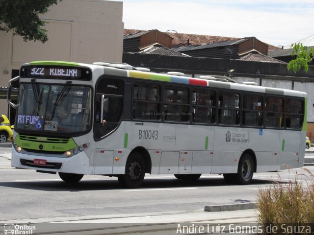 Transportes Paranapuan B10043 na cidade de Rio de Janeiro, Rio de Janeiro, Brasil, por André Luiz Gomes de Souza. ID da foto: 4897562.