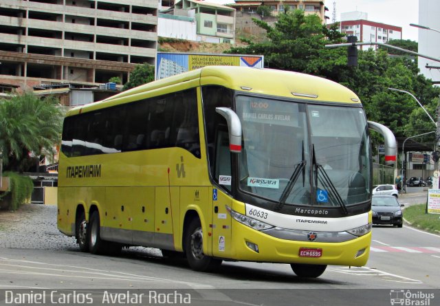 Viação Itapemirim 60633 na cidade de Cachoeiro de Itapemirim, Espírito Santo, Brasil, por Daniel Carlos  Avelar Rocha. Número da foto: #4897596.