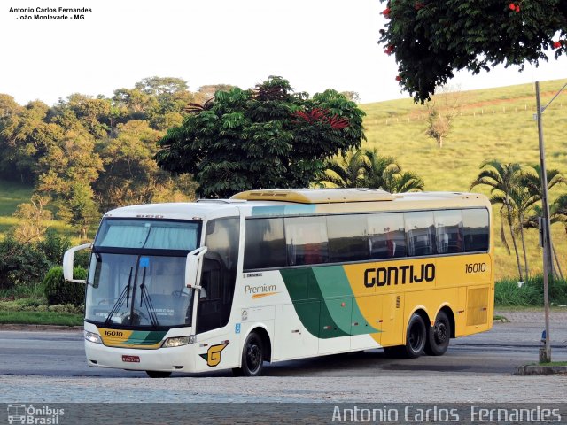 Empresa Gontijo de Transportes 16010 na cidade de João Monlevade, Minas Gerais, Brasil, por Antonio Carlos Fernandes. ID da foto: 4896608.