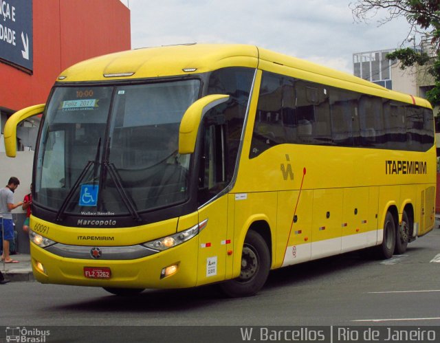 Viação Itapemirim 60091 na cidade de Rio de Janeiro, Rio de Janeiro, Brasil, por Wallace Barcellos. ID da foto: 4896693.