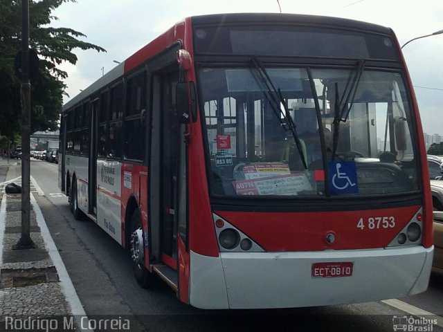 Express Transportes Urbanos Ltda 4 8753 na cidade de São Paulo, São Paulo, Brasil, por Jonathan  Aguiar Correa. Número da foto: #4951035.