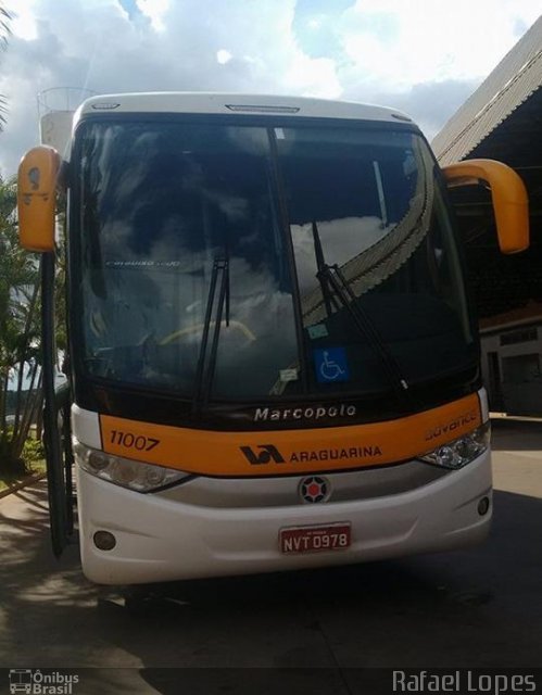 Viação Araguarina 11007 na cidade de Goiânia, Goiás, Brasil, por Rafael Lopes. Número da foto: #4949032.