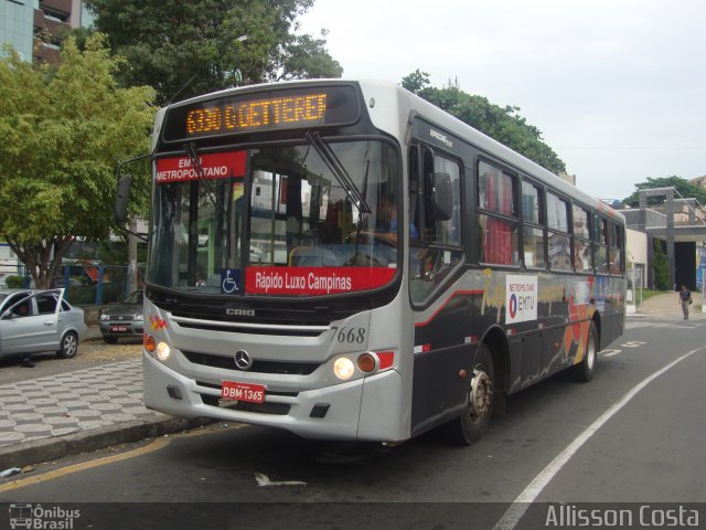 Rápido Campinas 7668 na cidade de Sorocaba, São Paulo, Brasil, por Allisson Costa. ID da foto: 4949300.