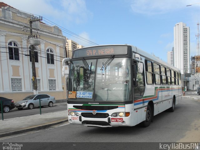 Auto Ônibus Santa Maria Transporte e Turismo 02067 na cidade de Natal, Rio Grande do Norte, Brasil, por Keylla Pinto. Número da foto: #4969945.
