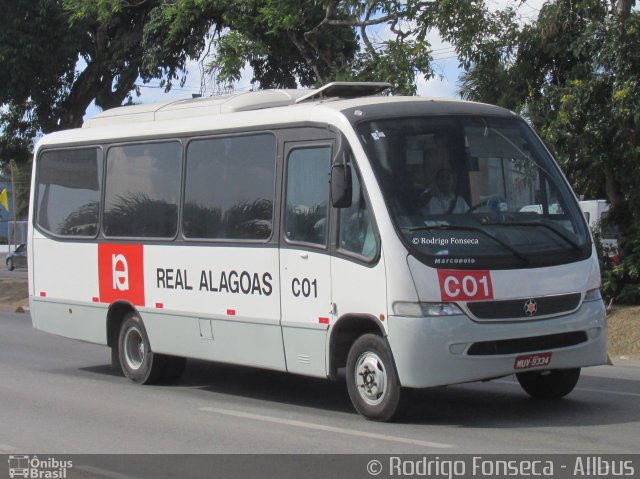 Real Alagoas de Viação C01 na cidade de Maceió, Alagoas, Brasil, por Rodrigo Fonseca. ID da foto: 4971451.