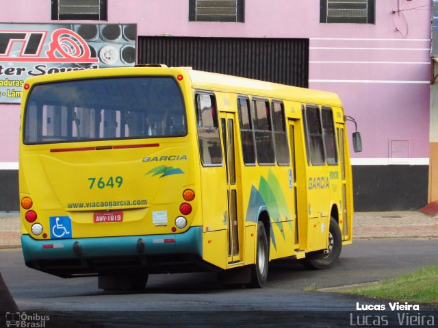 Viação Garcia 7649 na cidade de Apucarana, Paraná, Brasil, por Lucas Vieira. ID da foto: 4971116.