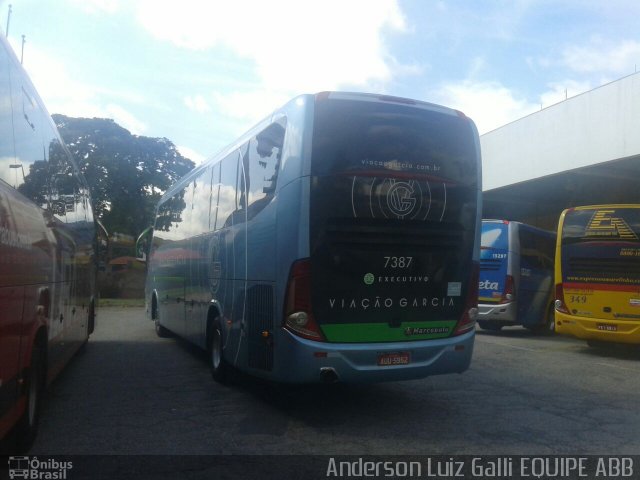 Viação Garcia 7387 na cidade de Sorocaba, São Paulo, Brasil, por Anderson Luiz Galli. Número da foto: #4970043.