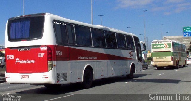 Empresa de Ônibus Pássaro Marron 5720 na cidade de São Paulo, São Paulo, Brasil, por Saimom  Lima. ID da foto: 4971099.