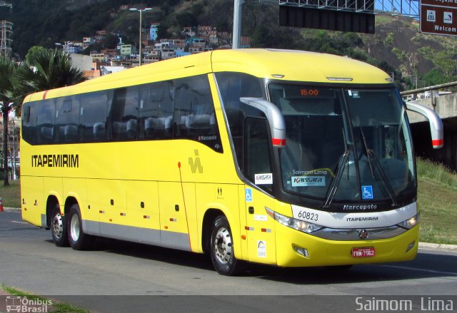 Viação Itapemirim 60823 na cidade de Vitória, Espírito Santo, Brasil, por Saimom  Lima. ID da foto: 4971133.