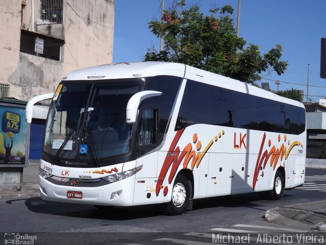 LK Transportadora Turística 21005 na cidade de Belo Horizonte, Minas Gerais, Brasil, por Michael  Alberto Vieira. ID da foto: 4972519.