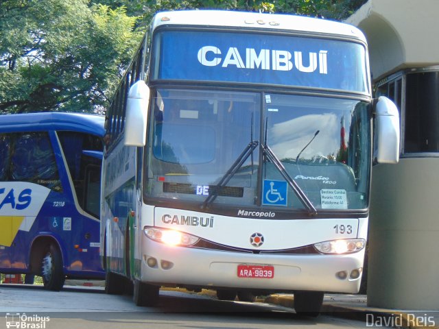 Auto Viação Cambuí 193 na cidade de São Paulo, São Paulo, Brasil, por David Reis. Número da foto: #4976250.