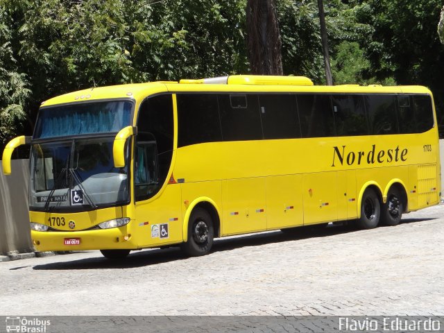 Viação Nordeste 1703 na cidade de Fortaleza, Ceará, Brasil, por Flávio Eduardo. Número da foto: #4974660.