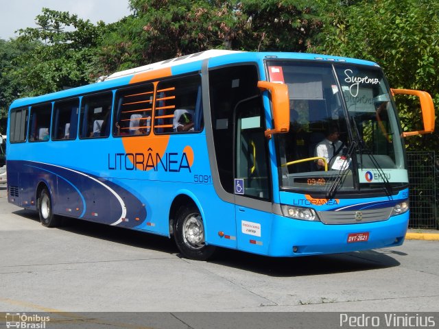 Litorânea Transportes Coletivos 5091 na cidade de São Paulo, São Paulo, Brasil, por Pedro Vinicius. ID da foto: 4977545.