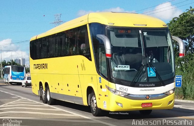 Viação Itapemirim 60543 na cidade de Campos dos Goytacazes, Rio de Janeiro, Brasil, por Anderson Pessanha. ID da foto: 4976327.