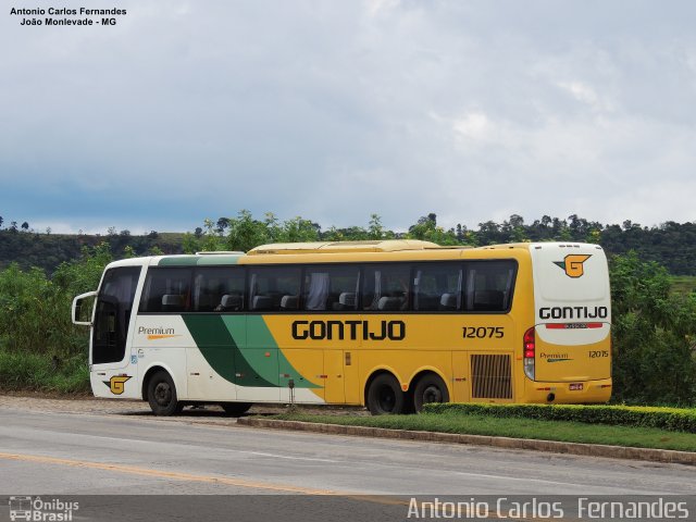 Empresa Gontijo de Transportes 12075 na cidade de João Monlevade, Minas Gerais, Brasil, por Antonio Carlos Fernandes. ID da foto: 4977186.