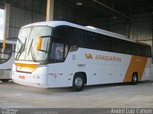 Viação Araguarina 10607 na cidade de Goiânia, Goiás, Brasil, por André Luiz Canon. Número da foto: #4977369.