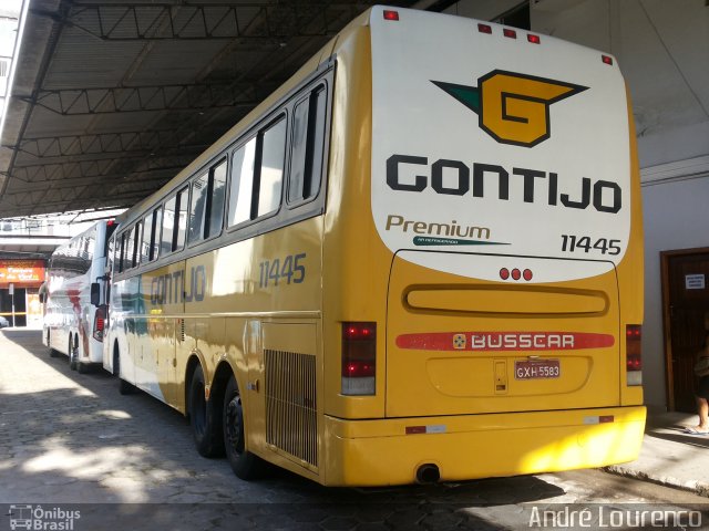 Empresa Gontijo de Transportes 11445 na cidade de Ipatinga, Minas Gerais, Brasil, por André Lourenço de Freitas. ID da foto: 4978086.