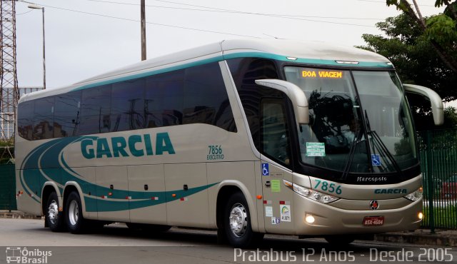 Viação Garcia 7856 na cidade de São Paulo, São Paulo, Brasil, por Cristiano Soares da Silva. ID da foto: 4979800.