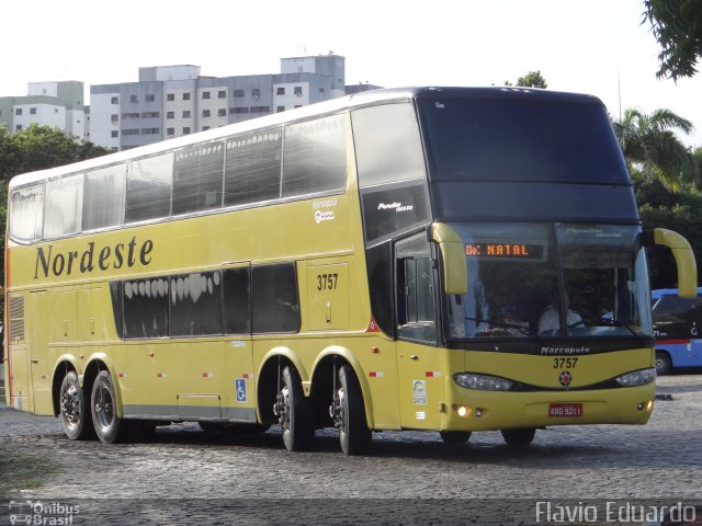 Viação Nordeste 3757 na cidade de Fortaleza, Ceará, Brasil, por Flávio Eduardo. ID da foto: 4979032.