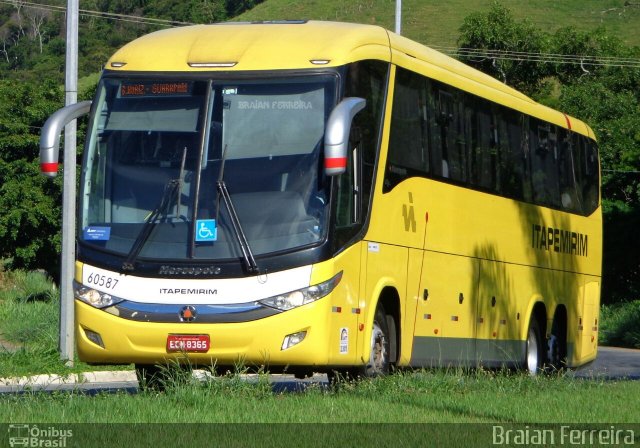 Viação Itapemirim 60587 na cidade de Viana, Espírito Santo, Brasil, por Braian Ferreira. ID da foto: 4981902.