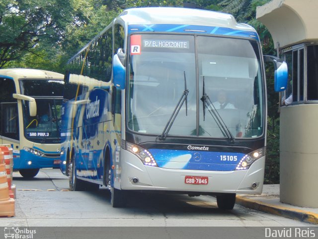 Viação Cometa 15105 na cidade de São Paulo, São Paulo, Brasil, por David Reis. Número da foto: #4981696.