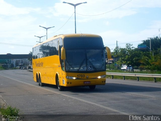 Viação Nordeste 1703 na cidade de Fortaleza, Ceará, Brasil, por Francisco Elder Oliveira dos Santos. Número da foto: #4981780.