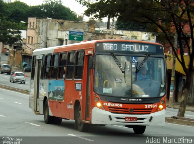 Transvia Transporte Coletivo 32161 na cidade de Belo Horizonte, Minas Gerais, Brasil, por Adão Raimundo Marcelino. ID da foto: 4982126.