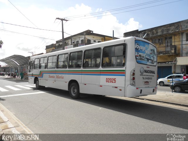 Auto Ônibus Santa Maria Transporte e Turismo 02025 na cidade de Natal, Rio Grande do Norte, Brasil, por Keylla Pinto. Número da foto: #4983541.