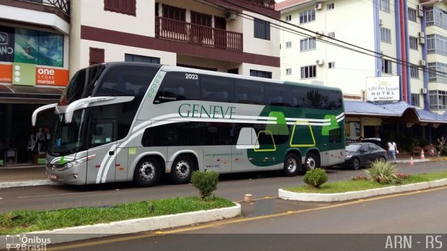 Santa Luzia Transporte e Turismo - Geneve Turismo 2023 na cidade de Piratuba, Santa Catarina, Brasil, por Alexandre Rodrigo. Número da foto: #4984754.