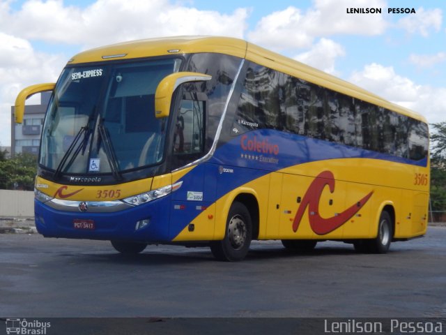 Coletivo Transportes 3505 na cidade de Caruaru, Pernambuco, Brasil, por Lenilson da Silva Pessoa. Número da foto: #4983187.
