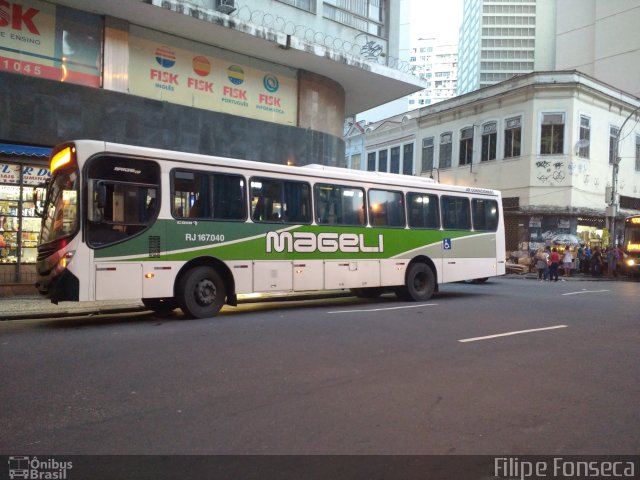 Transportes Mageli RJ 167.040 na cidade de Rio de Janeiro, Rio de Janeiro, Brasil, por Filipe Fonseca. Número da foto: #4983244.