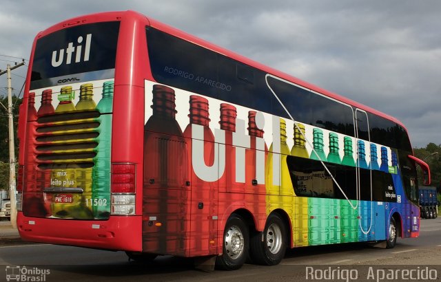UTIL - União Transporte Interestadual de Luxo 11502 na cidade de Conselheiro Lafaiete, Minas Gerais, Brasil, por Rodrigo  Aparecido. Número da foto: #4984334.