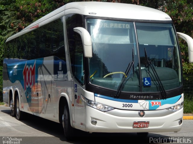 Auto Viação 1001 3000 na cidade de São Paulo, São Paulo, Brasil, por Pedro Vinicius. Número da foto: #4984738.