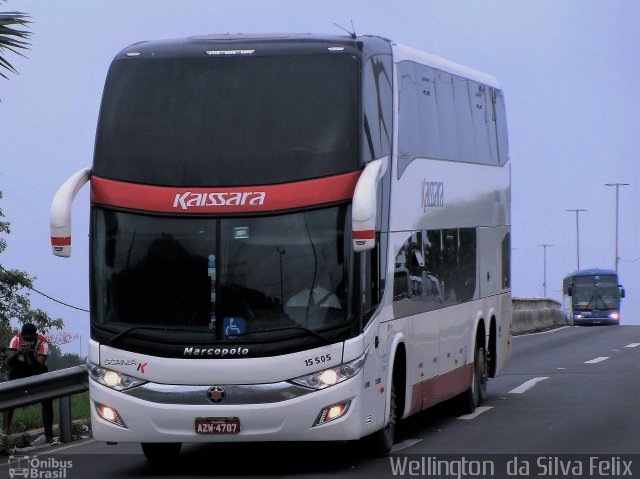 Kaissara - Viação Caiçara 15505 na cidade de Vitória, Espírito Santo, Brasil, por Wellington  da Silva Felix. Número da foto: #4982611.
