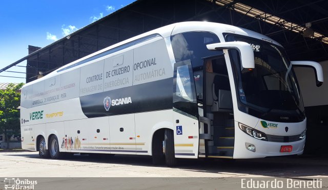 Verde Transportes 9675 na cidade de Cuiabá, Mato Grosso, Brasil, por Eduardo Benetti . Número da foto: #4983380.
