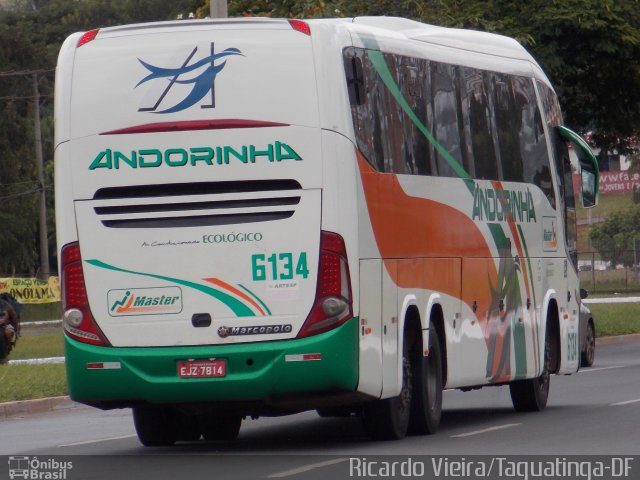 Empresa de Transportes Andorinha 6134 na cidade de Taguatinga, Distrito Federal, Brasil, por Ricardo Vieira. ID da foto: 4986462.