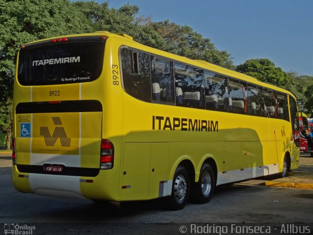 Viação Itapemirim 8923 na cidade de São Paulo, São Paulo, Brasil, por Rodrigo Fonseca. Número da foto: #4987515.