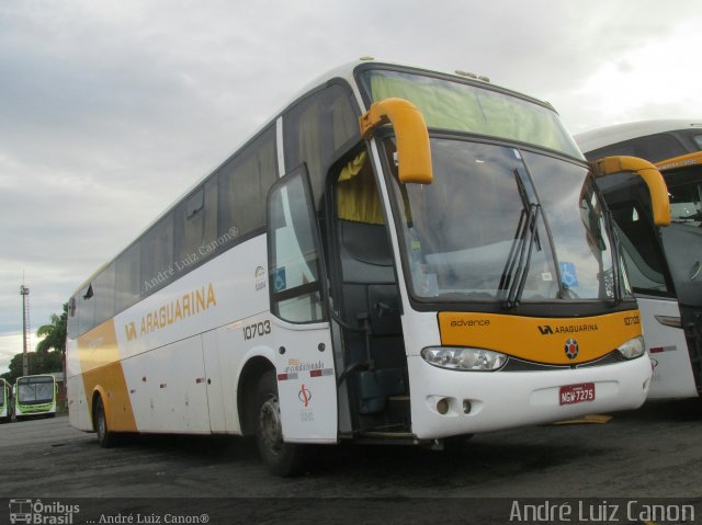 Viação Araguarina 10703 na cidade de Goiânia, Goiás, Brasil, por André Luiz Canon. ID da foto: 4986053.