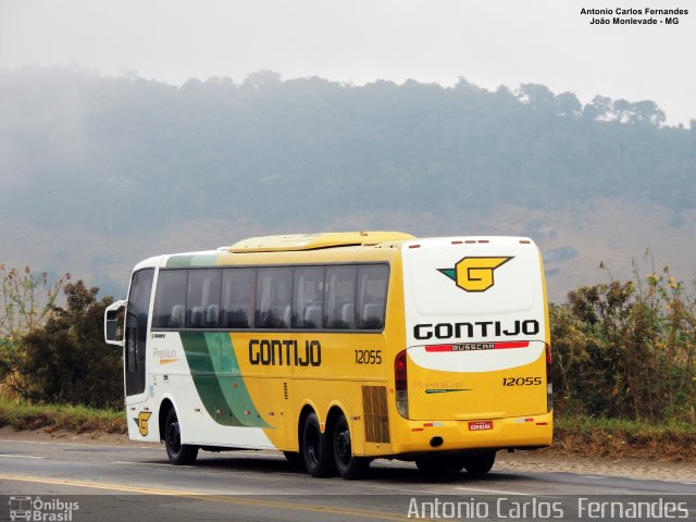 Empresa Gontijo de Transportes 12055 na cidade de João Monlevade, Minas Gerais, Brasil, por Antonio Carlos Fernandes. ID da foto: 4986289.